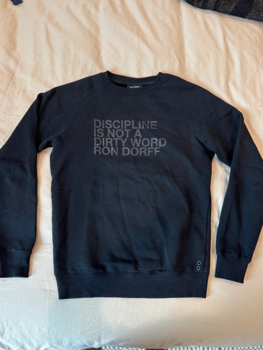 Ron Dorff Black Crewneck Sweatshirt - Subtle Text Logo